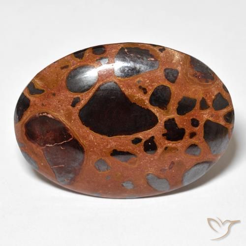 28.07 ct Multicolor Jasper Gemstone, Jasper Gem in Oval Cabochon Shape for Sale.