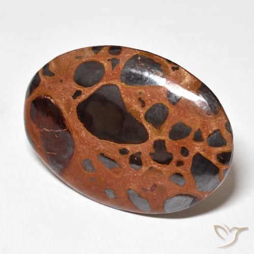 28.07 ct Multicolor Jasper Stone, Natural Jasper in Oval Cabochon Shape for Sale