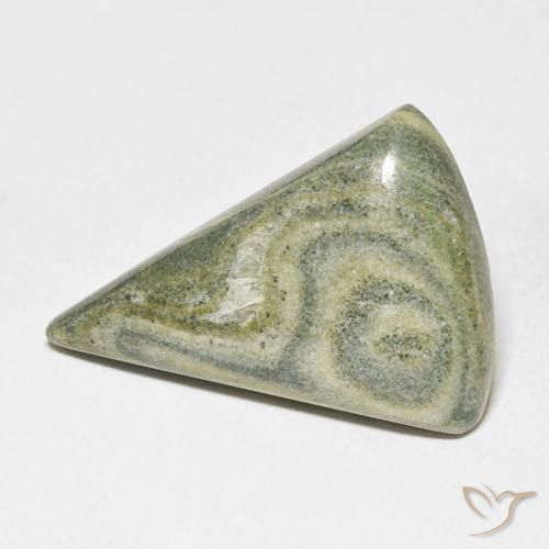 20.89 ct Multicolor Jasper Stone, Natural Jasper in Trillion Cabochon Shape for Sale