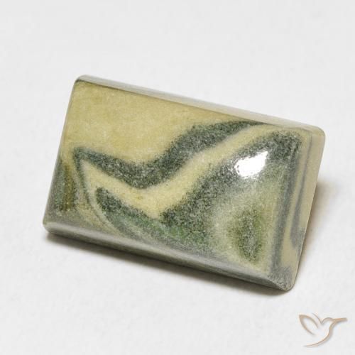 19.93 ct Multicolor Jasper Stone, Natural Jasper in Baguette Cabochon Shape for Sale
