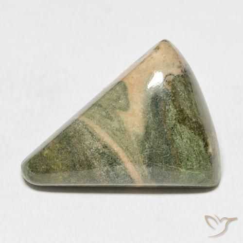 17.97ct Natural Multicolor Jasper, Trillion, Opaque