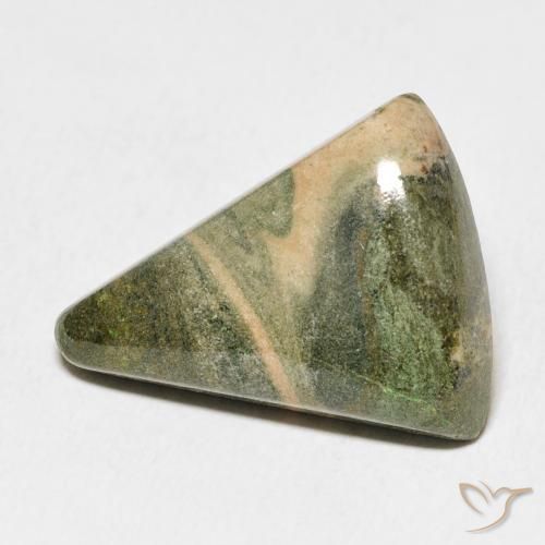 17.97 ct Multicolor Jasper Stone, Natural Jasper in Trillion Cabochon Shape for Sale