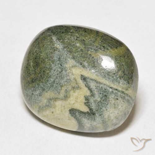 24.11 ct Multicolor Jasper Stone, Natural Jasper in Oval Cabochon Shape for Sale
