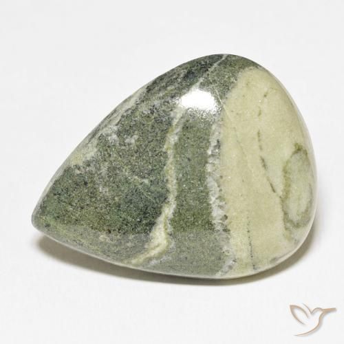 45.47ct Natural Multicolor Jasper, Pear Shape, Opaque