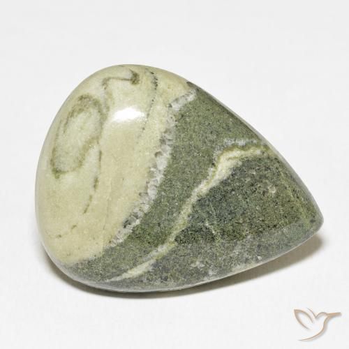 45.47 ct Multicolor Jasper Stone, Natural Jasper in Pear Cabochon Shape for Sale