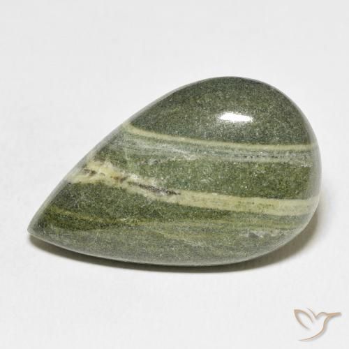 36.65ct Natural Multicolor Jasper, Pear Shape, Opaque
