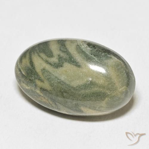 30.80 ct Multicolor Jasper Stone, Natural Jasper in Oval Cabochon Shape for Sale