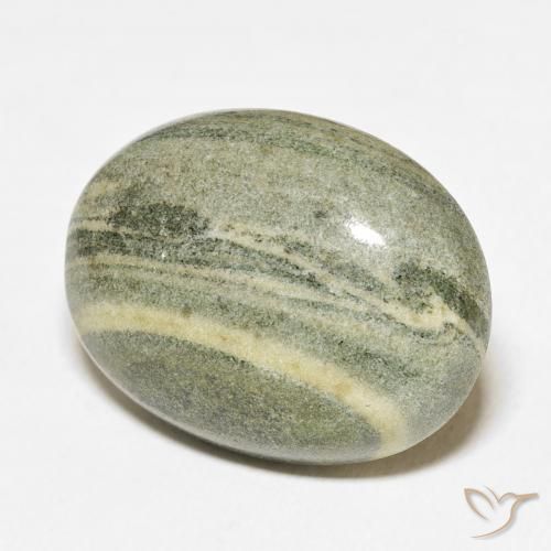 30.55 ct Multicolor Jasper Stone, Natural Jasper in Oval Cabochon Shape for Sale
