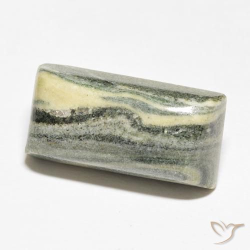 20.75 ct Multicolor Jasper Stone, Natural Jasper in Baguette Cabochon Shape for Sale