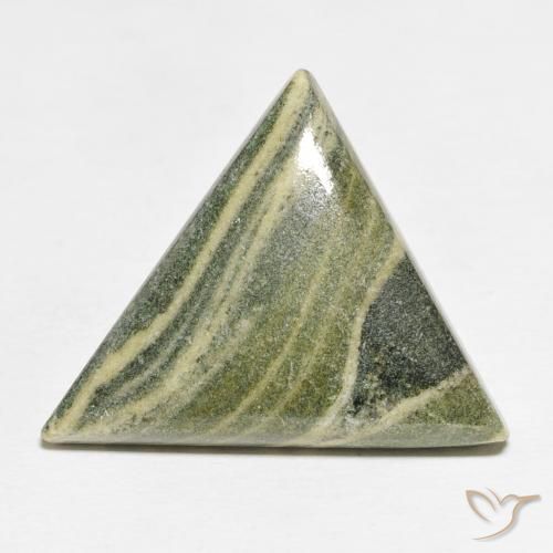 24.02ct Natural Multicolor Jasper, Trillion, Opaque