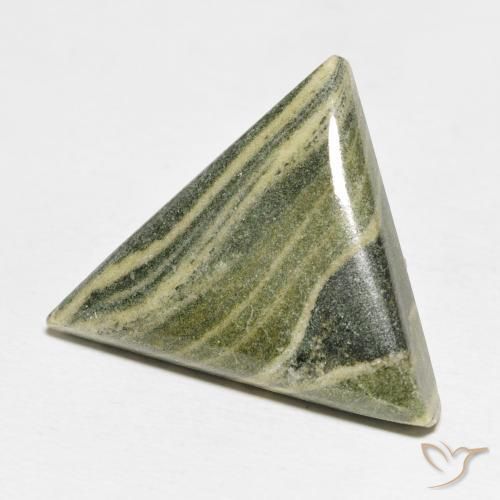 24.02 ct Multicolor Jasper Stone, Natural Jasper in Trillion Cabochon Shape for Sale