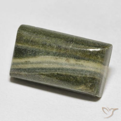 17.48 ct Multicolor Jasper Stone, Natural Jasper in Baguette Cabochon Shape for Sale