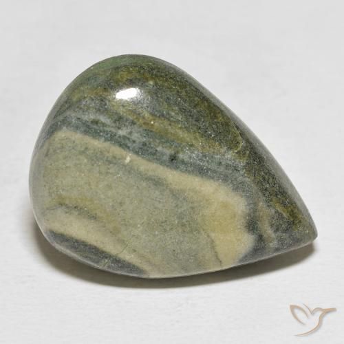 27.42 ct Multicolor Jasper Stone, Natural Jasper in Pear Cabochon Shape for Sale
