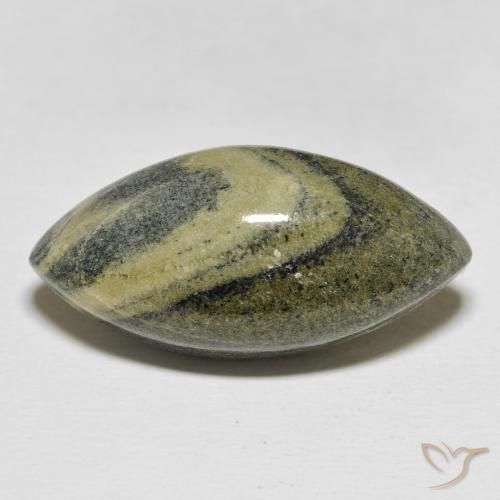 25.12ct Natural Multicolor Jasper, Marquise, Opaque, Photo A