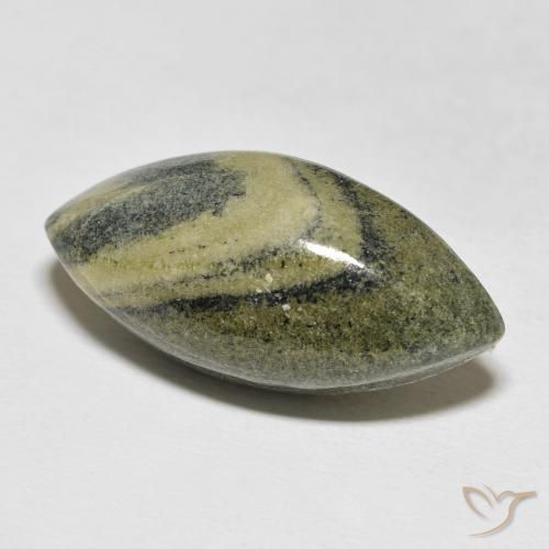 25.12 ct Multicolor Jasper Stone, Natural Jasper in Marquise Cabochon Shape for Sale