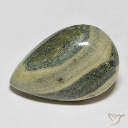 22.09ct Natural Multicolor Jasper, Pear Shape, Opaque
