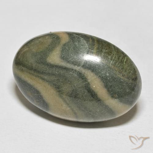 34.29 ct Multicolor Jasper Stone, Natural Jasper in Oval Cabochon Shape for Sale