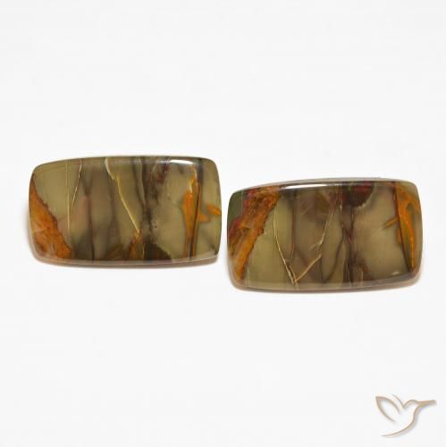 25.40ctw Natural Multicolor Jasper, Cushion, Opaque