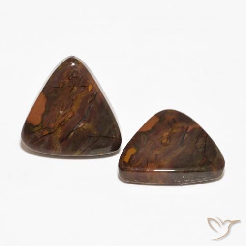 12.01 ctw Multicolor Jasper Stones, Natural Jasper in Trillion Cabochon Shape for Sale