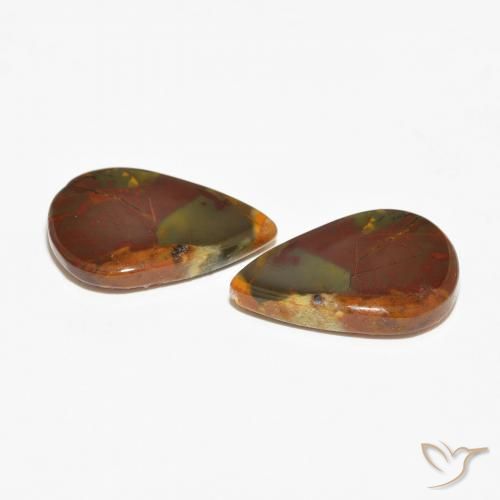 Jasper Gemstones in 18.6 x 12.2 mm Size for Sale, Jasper Stones in Multicolor Color