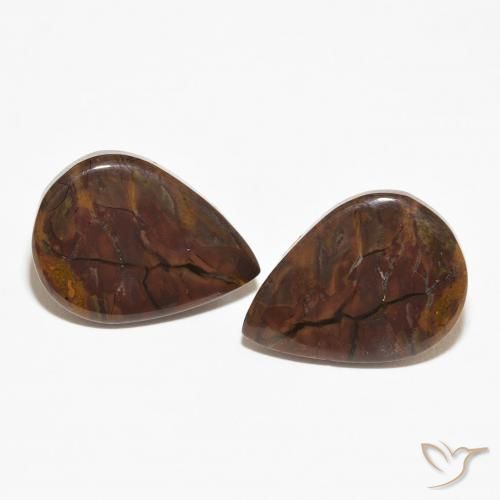 17.96ctw Natural Multicolor Jasper, Pear Shape, Opaque