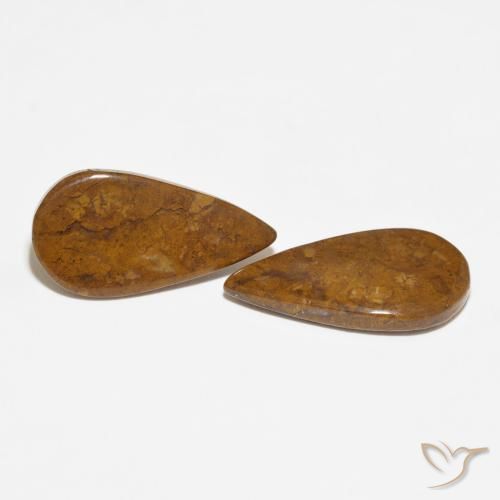 13.73 ctw Multicolor Jasper Stones, Natural Jasper in Pear Cabochon Shape for Sale