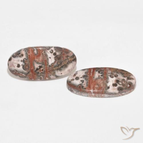 25.09 ctw Multicolor Jasper Stones, Natural Jasper in Oval Cabochon Shape for Sale