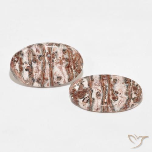 29.71 ctw Multicolor Jasper Stones, Natural Jasper in Oval Cabochon Shape for Sale
