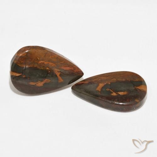 15.60 ctw Multicolor Jasper Stones, Natural Jasper in Pear Cabochon Shape for Sale