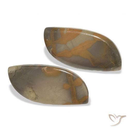 19.87 ctw Multicolor Jasper Stones, Natural Jasper in Fancy Cabochon Shape for Sale