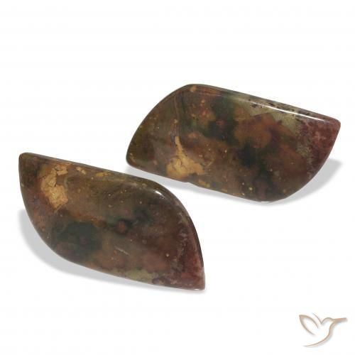 15.28 ctw Multicolor Jasper Stones, Natural Jasper in Fancy Cabochon Shape for Sale