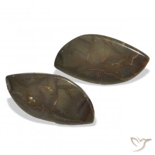 19.01 ctw Multicolor Jasper Stones, Natural Jasper in Fancy Cabochon Shape for Sale