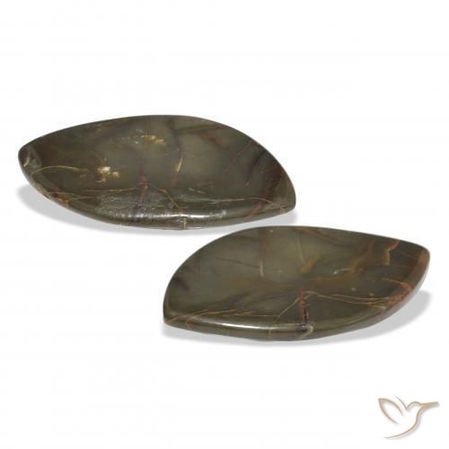 Jasper Gemstones in 26.3 x 13.4 mm Size for Sale, Jasper Stones in Multicolor Color