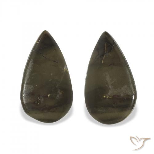 7.65ctw Natural Multicolor Jasper, Pear Shape, Opaque