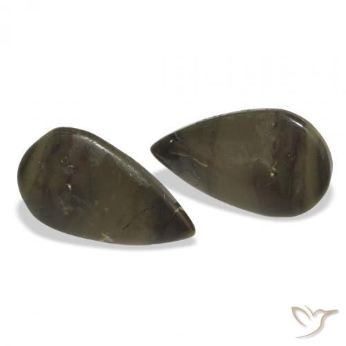 7.65 ctw Multicolor Jasper Stones, Natural Jasper in Pear Cabochon Shape for Sale