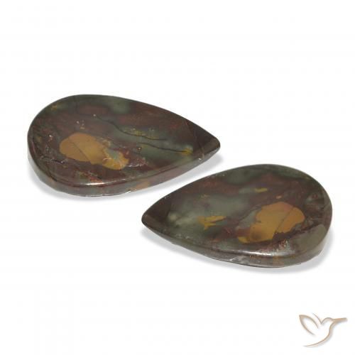 Jasper Gemstones in 22.1 x 14.3 mm Size for Sale, Jasper Stones in Multicolor Color