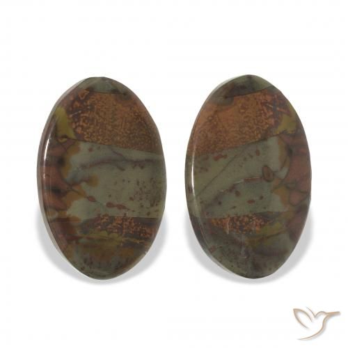 16.71ctw Natural Multicolor Jasper, Oval, Opaque