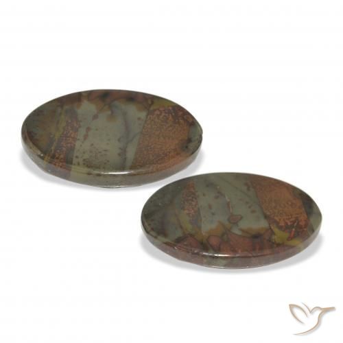 Jasper Gemstones in 20 x 13.1 mm Size for Sale, Jasper Stones in Multicolor Color
