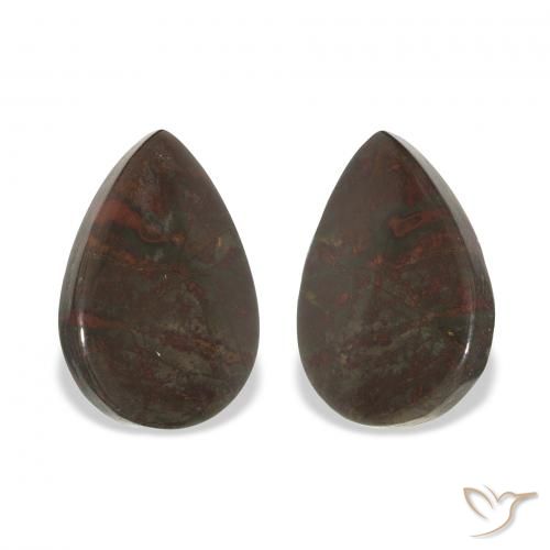 12.39ctw Natural Multicolor Jasper, Pear Shape, Opaque