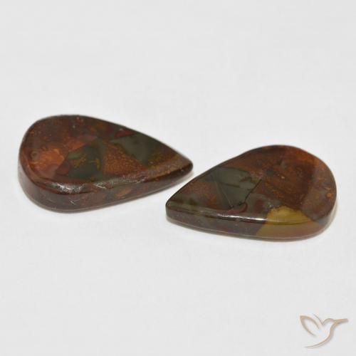 Jasper Gemstones in 18.7 x 12.3 mm Size for Sale, Jasper Stones in Multicolor Color
