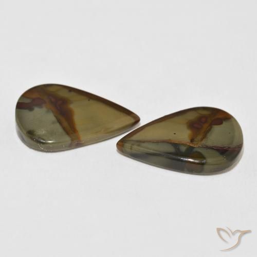 Jasper Gemstones in 20.2 x 13.1 mm Size for Sale, Jasper Stones in Multicolor Color