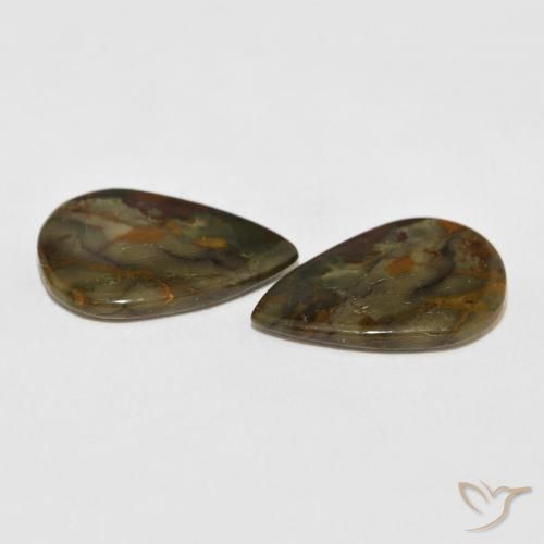 Jasper Gemstones in 19.4 x 12.2 mm Size for Sale, Jasper Stones in Multicolor Color