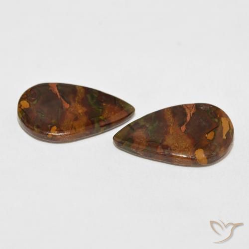Jasper Gemstones in 19 x 12 mm Size for Sale, Jasper Stones in Multicolor Color