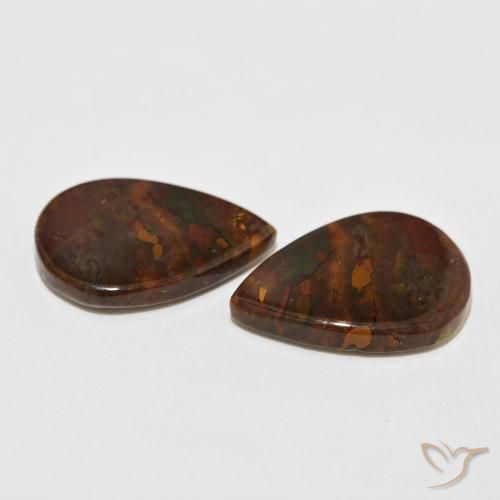Jasper Gemstones in 20.9 x 14.4 mm Size for Sale, Jasper Stones in Multicolor Color