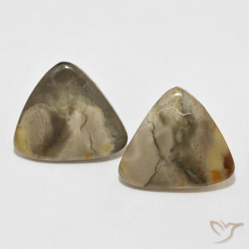 13.82ctw Natural Multicolor Jasper, Trillion, Opaque