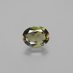 1.6ct Oval Facet Yellowish Green Kornerupine Gem for sale 1.6ct Oval Facet Yellowish Green Kornerupine Gem (ID: 380733)