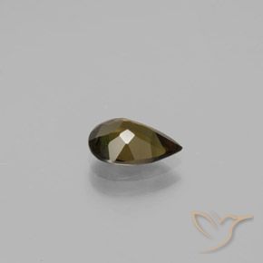 Kornerupine Gemstone in 9 x 6 mm (calibrated) Size for Sale, Kornerupine Stone in Deep Golden Brown Color