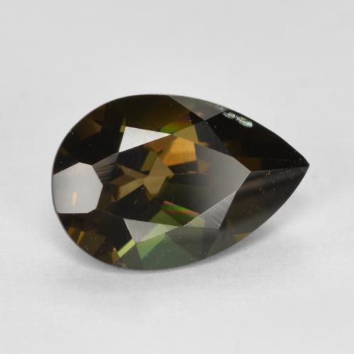 Темно-коричневый Корнерупин Камень - 1.2ct Фасетная Груша (ID: 380735)