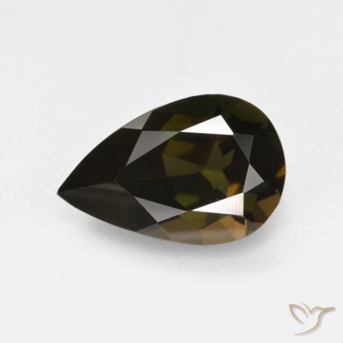 1.34 ct Brown Kornerupine Stone, Natural Kornerupine in Pear Facet Shape for Sale