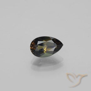 1.65 ct Brown Kornerupine Stone, Natural Kornerupine in Pear Facet Shape for Sale